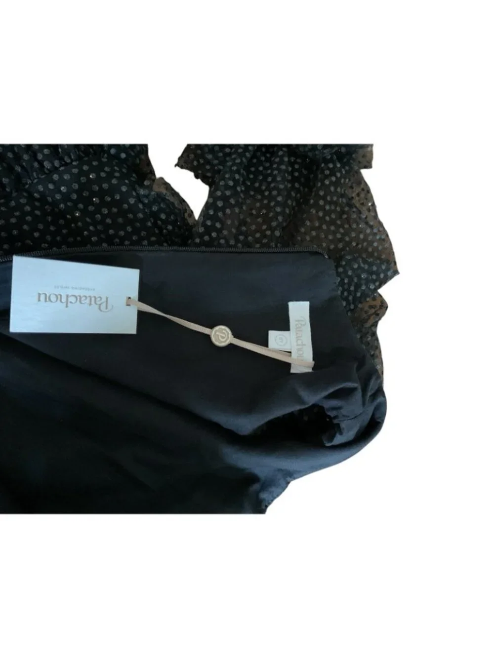 Patachou Girls Polka dot Tulle Dress Black Party Special Occasion Size 8 Years